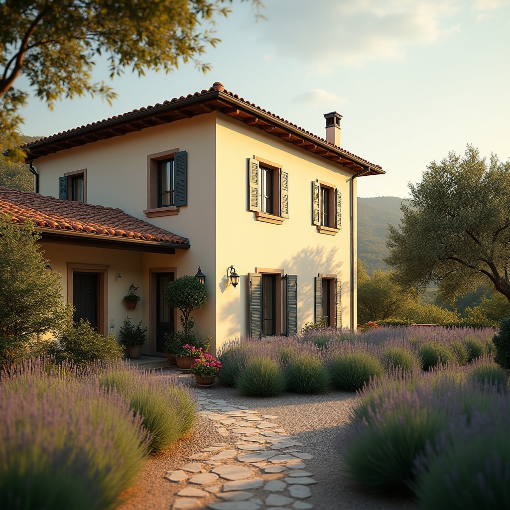 Casa vacanza in Italia con facciata curata e giardino ordinato